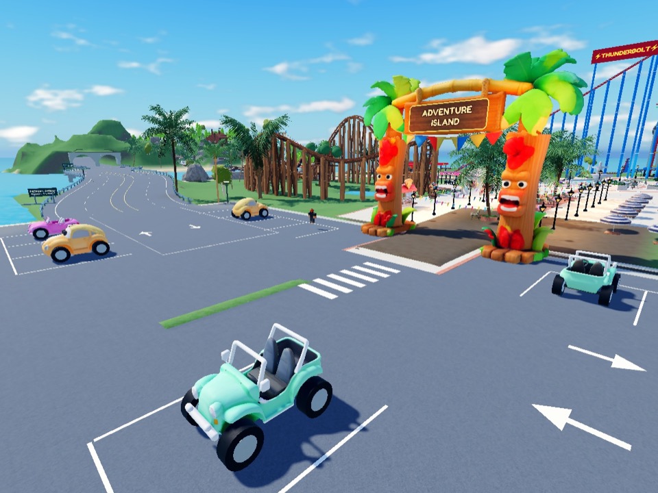 Entrance gate and parking lot