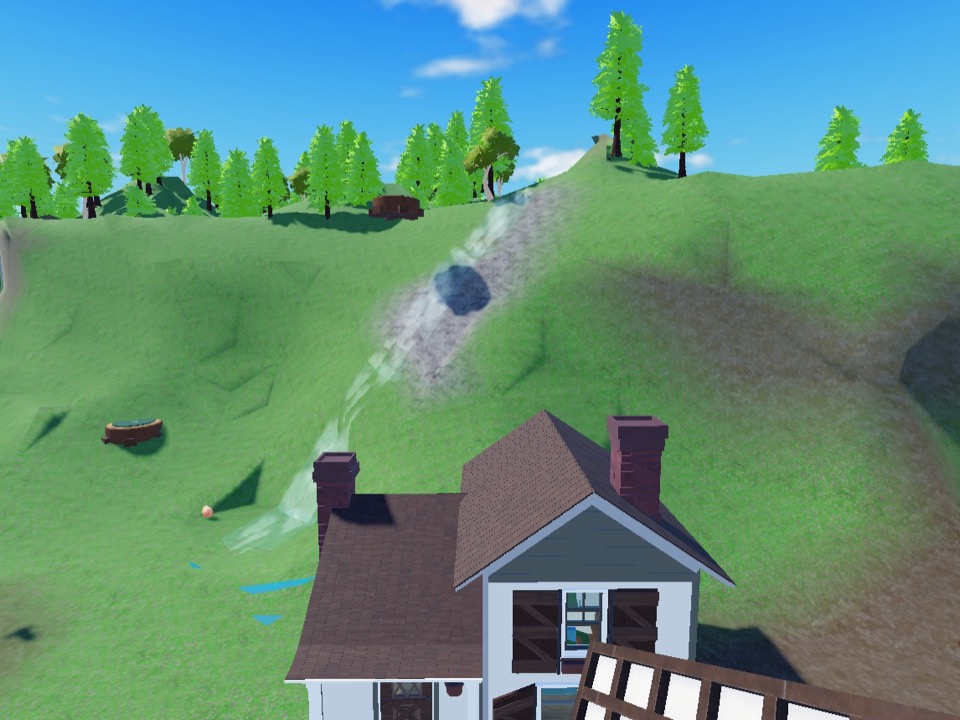 The waterfall Dad built
