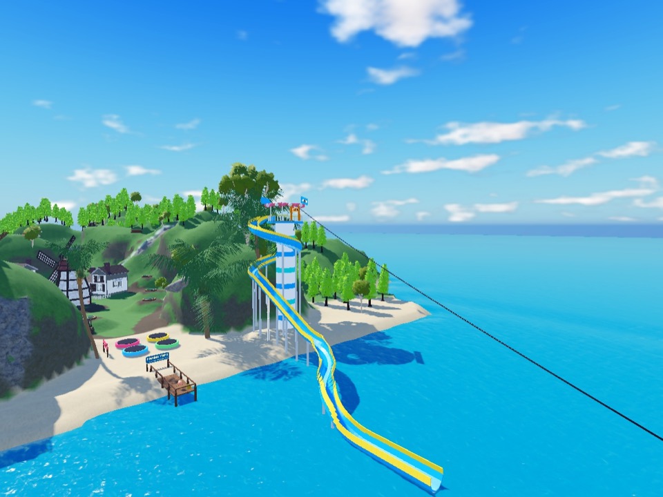 The village, Splash Summit and the bay